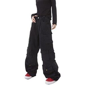 Women's Baggy Cargo Pants Multi-Pocket Relaxed Fit Jeans